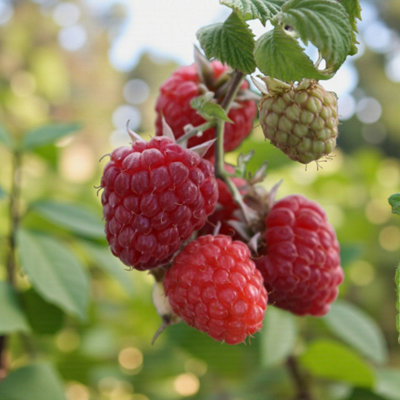 Raspberry Glen Ample Fruit Plant in 9cm Pot - Easy Grow Fruit Bush for ...