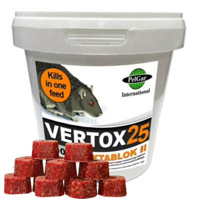 Rat Block Bait with Bait Station Fast Acting Rodent Control Kit single ...