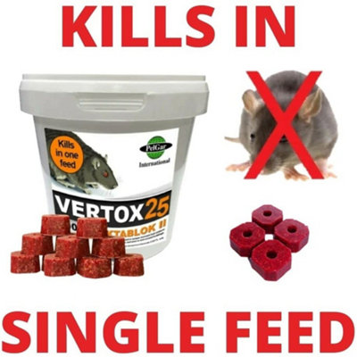 Rat Block Bait with Bait Station Fast Acting Rodent Control Kit single ...