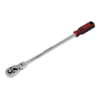 Neilsen 1/2" Drive Long Reach Flexible Head Ratchet Handle - 72-Tooth, Quick Release