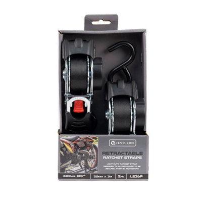Ratchet Straps - TWIN PACK - 3m x 25mm - 600kg Breaking Strain ...