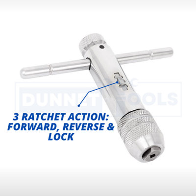 Ratchet Tap Wrench M3-M8 Thread Repair Tool Kit Tap set Bits Automotive - 4