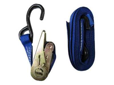 Ratchet Tie Down Straps 25MM 0.8T 5M X10 (Heavy Duty Cargo Lashing Ton S Hook 800KG) - 3