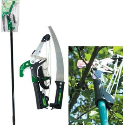 Ratchet Tree Lopper & Telescopic Pole Saw Pruning Cutting Branch