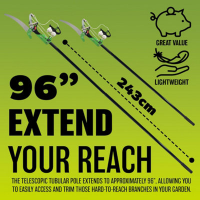 Ratchet Tree Lopper & Telescopic Pole Saw Pruning Cutting Branch Telescopic New - 4