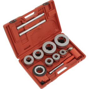 Ratcheting Pipe Threading Kit - 3/8" to 2" BSPT - Cassette Style Die Heads