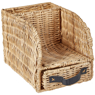 Rattan 1 Drawer Paper Organizer Light MALPELO