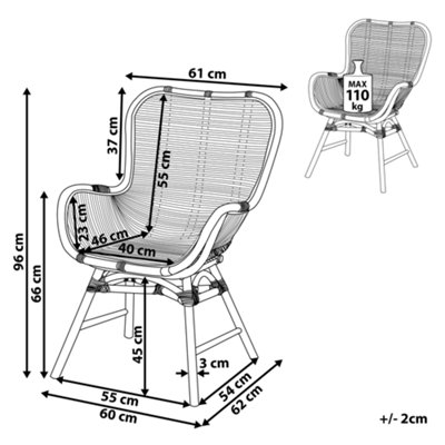 Rattan Accent Chair Black TOGO