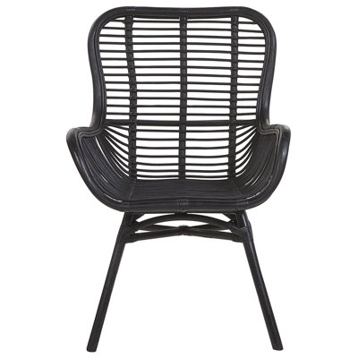 Rattan Accent Chair Black TOGO