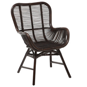 Rattan Accent Chair Brown TOGO