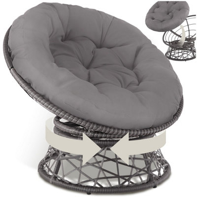 Rattan Chair Gargano - rotatable, resilient - grey | DIY at B&Q