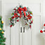 Rattan Christmas Garland Home Decor with LED light and Bow Knot 100 cm