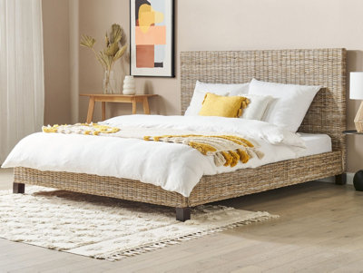 Rattan EU Super King Size Bed Natural SALBRIS