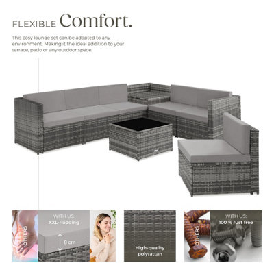 RataNa Rattan Furniture Garden Set Verona Polyrattan Lounge Garden
