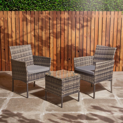 Rattan Furniture Set 2 Seater Patio Bistro Set DIY at B&Q