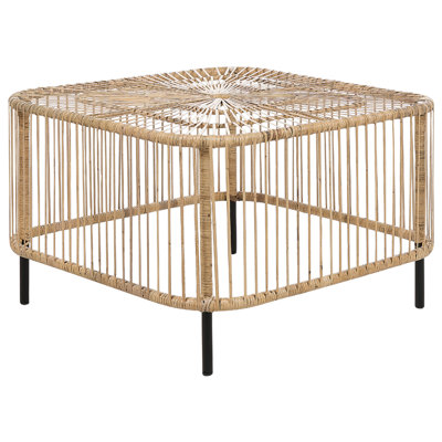 Rattan Garden Coffee Table 67 x 67 cm Natural CESENATICO