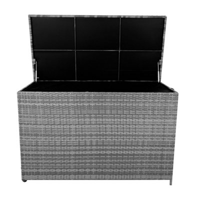 Rattan Garden Storage Box 996L Grey