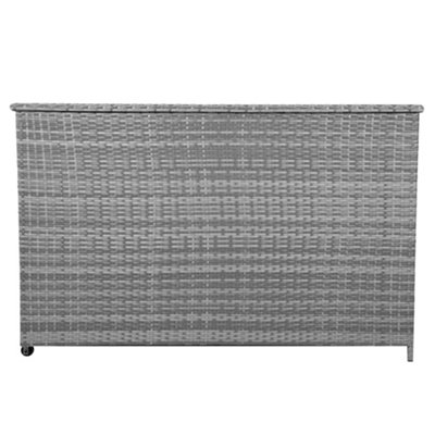 Rattan Garden Storage Box 996L Grey