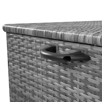 Rattan Garden Storage Box 996L Grey