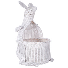 Rattan Kangaroo Basket White KAPITI