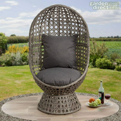 Large rattan cocoon seating for deals backyard