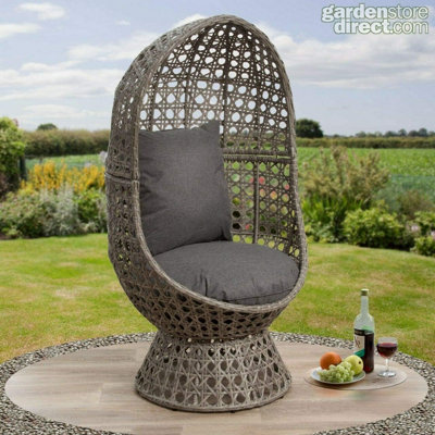 Rattan Swivel Cocoon Egg Chair - 6