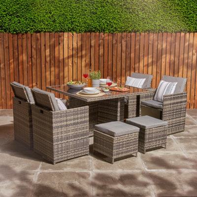 Garden table and chairs set rattan sale