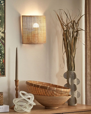 Rattan Wall Lamp Natural CARIO