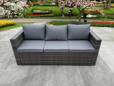 Rattan garden 3 seater sofa sale