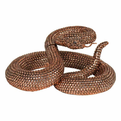 Rattlesnake Figurine - Metal - L22 x H10.5 x W23.5 cm - Bronze | DIY at B&Q