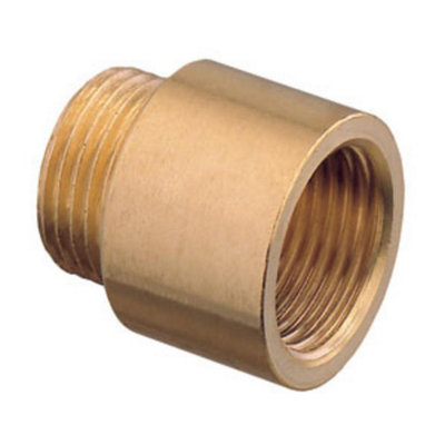 Ravani 10mm x 1 Inch Pipe Thread Extension Female x Male Cast Iron Brass