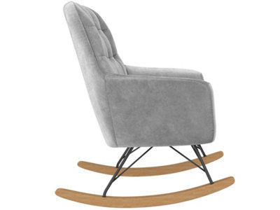 Raven Rocking Chair in Velvet Grey