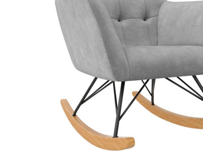 Raven Rocking Chair in Velvet Grey