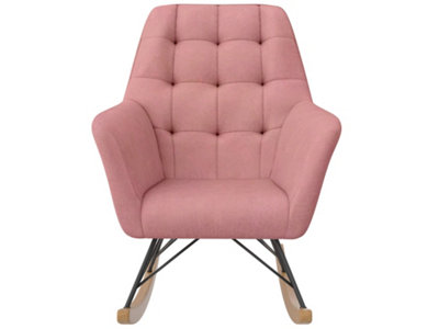 Raven Rocking Chair in Velvet Pink