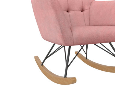 Raven Rocking Chair in Velvet Pink