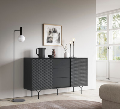 Raven Sideboard KSZ144 2D Black Graphite