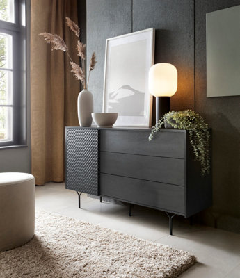 Raven Sideboard KSZ144 Black Graphite DIY at B Q