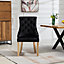Ravenna Velvet Dining Chairs - Set of 2 - Black
