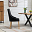 Ravenna Velvet Dining Chairs - Set of 2 - Black
