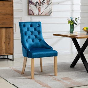 Ravenna Velvet Dining Chairs - Set of 2 - Blue