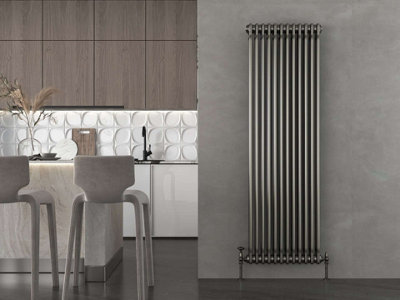 Raw Metal Vertical Radiator Triple Column Cast Iron Style G-Rad ...
