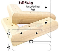 Raw Wood Corner Feet 45mm High Replacement Furniture Sofa Legs Self Fixing  Chairs Cabinets Beds Etc PKC321