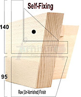 Raw Wood Corner Feet 95mm High Replacement Furniture Sofa Legs Self Fixing Chairs Cabinets Beds Etc PKC300