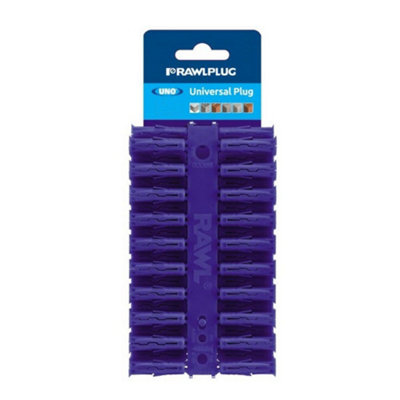 RAWLPLUG UNIVERSAL PLUG (PACK OF 80) BLUE (8 X 32MM)
