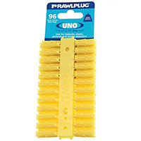 Rawlplug Universal Wall Plug (Pack of 96) Yellow (24mm x 5mm)