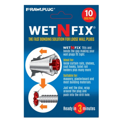 Rawlplug Wet N Fix Repair Patch - Pack of 10 - Quick Setting Wall ...