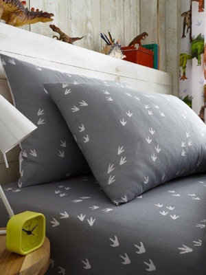 Rawrsome Dinosaur Single Fitted Sheet and Pillowcase Set