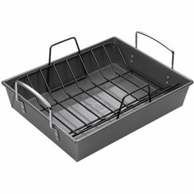 Raymond Blanc Grey Non-Stick Oven Roaster Baking Tray Cooking Grill with Rack