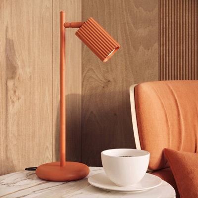 Rayo aluminum red ochre 1 Lights modern Ceiling lamps
