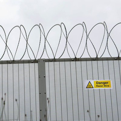 Barbed wire security fence discount